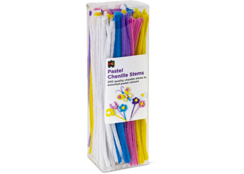 Chenille Pastel Stems 30cm 200's