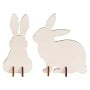 Wooden Standing Rabbit Assorted Pack of 10