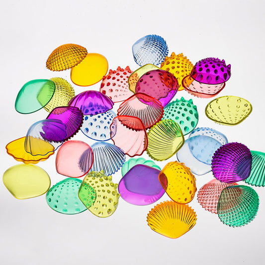 Transparent Tactile Shells - 36  Pieces