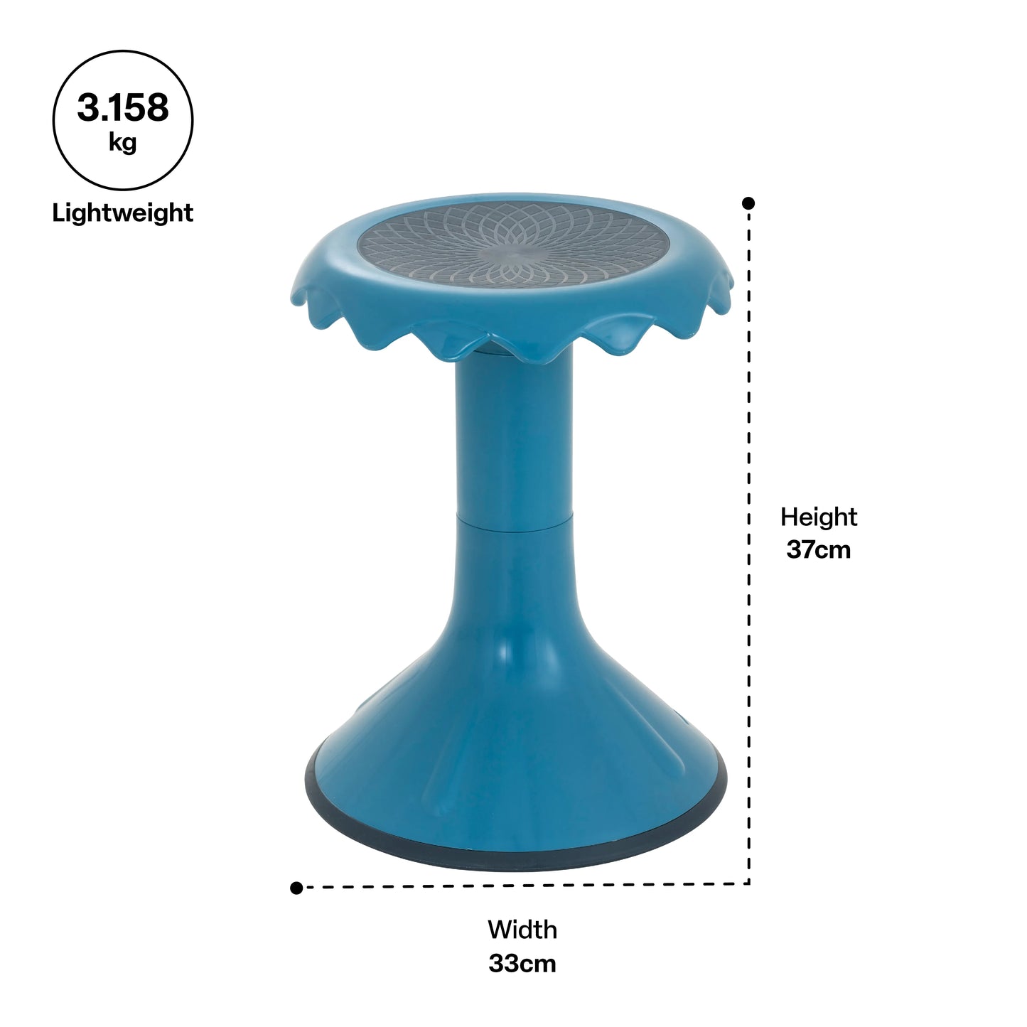 Ergerite Flexi Stool - Blue - 37cm