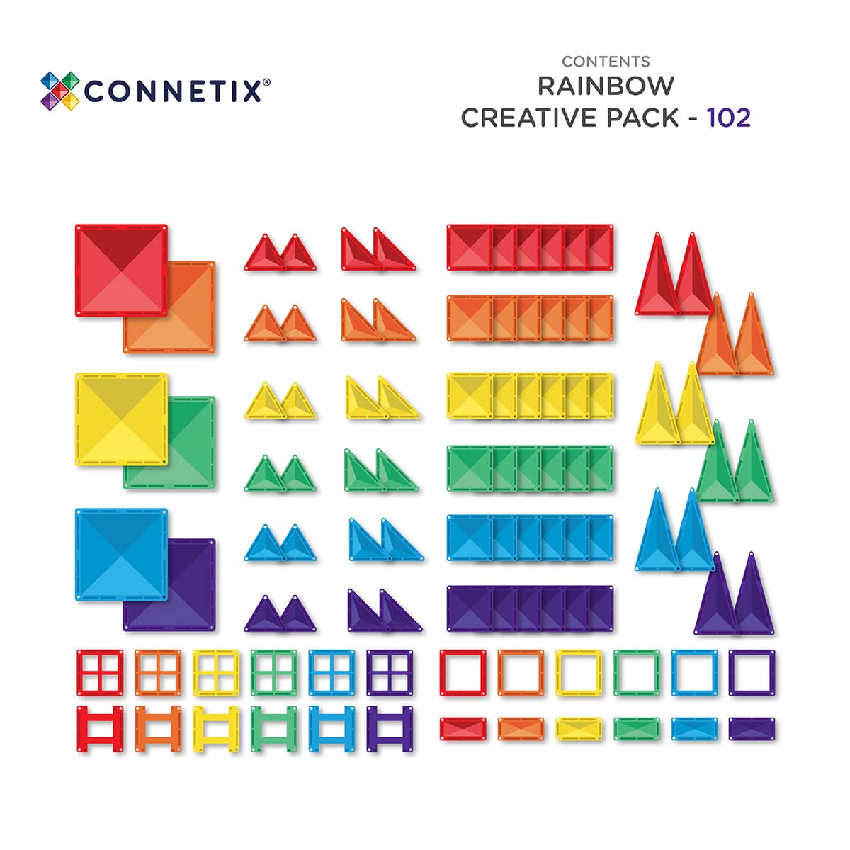 Connetix-Rainbow Creative Pack 102 pc