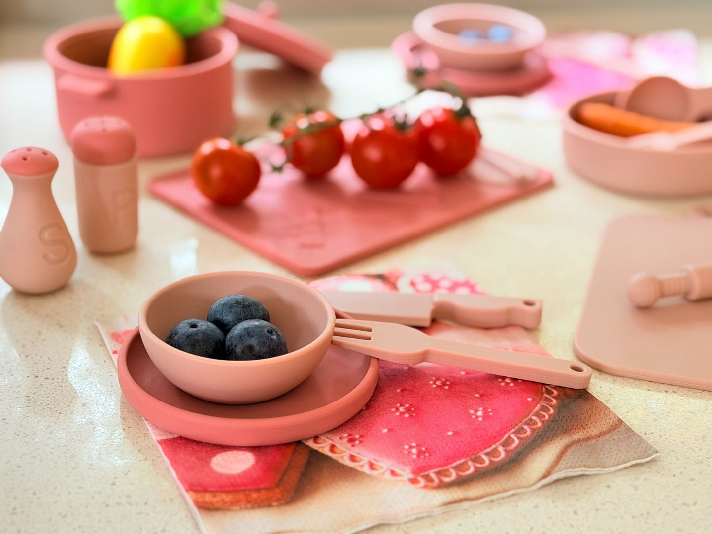 Pink Silicone Cookware Set