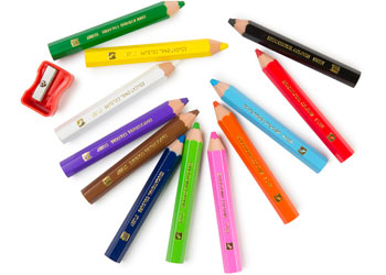EC-Jumbo Stubby Washable Colouring Pencils pk12
