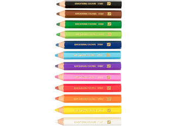 EC-Jumbo Stubby Washable Colouring Pencils pk12