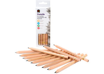 EC Triangular Jumbo HB Pencils - 12pk