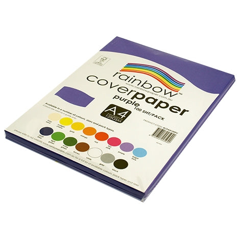 RAINBOW Cover Paper Purple A4 100pk