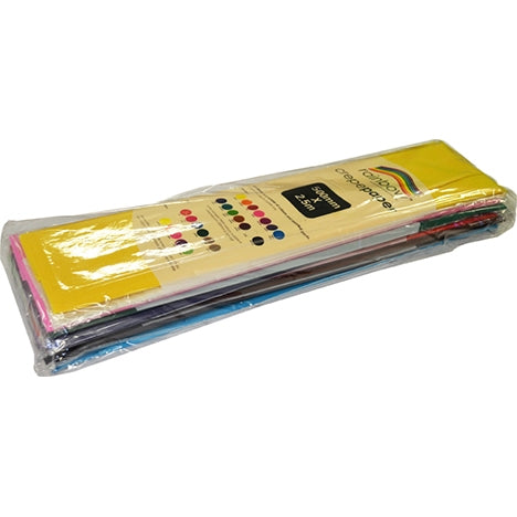 RAINBOW Crepe Paper 500mm X 2.5m 12 SHEETS