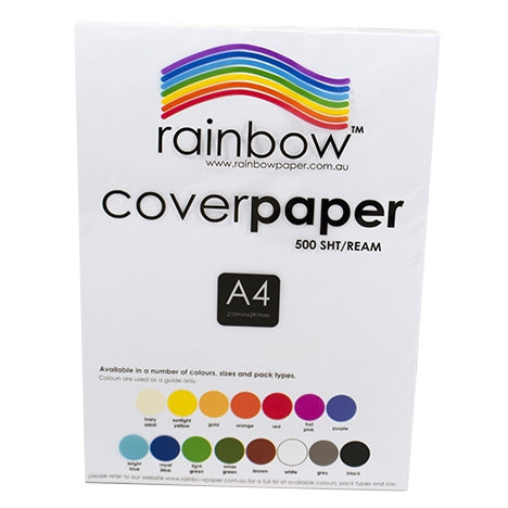 RAINBOW Cover Paper A4 White 500pk