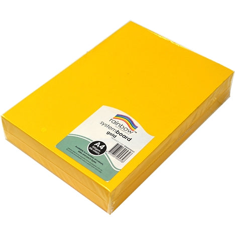 RAINBOW System Board 200gsm A4 200 Sheets Gold