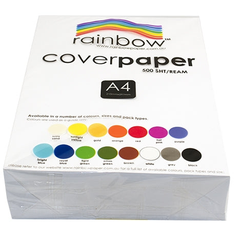 RAINBOW Cover Paper A4 White 500pk