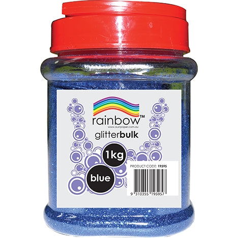 RAINBOW Glitter 1kg Jar with Scoop