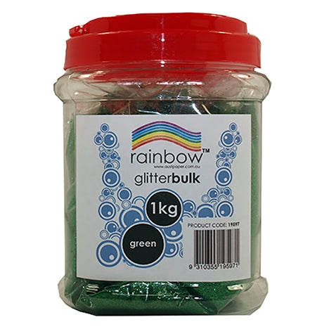 RAINBOW Glitter 1kg Jar with Scoop