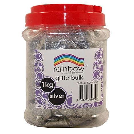 RAINBOW Glitter 1kg Jar with Scoop