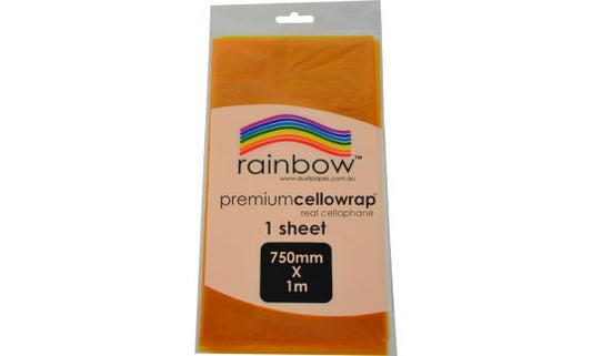 RAINBOW CELLOPHANE 500mm X 750mm 12 Sheets (Yellow)