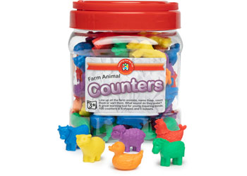 Farm Animal Counters LCBF-Jar of 108