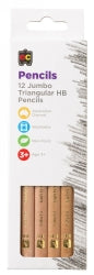 EC Triangular Jumbo HB Pencils - 12pk
