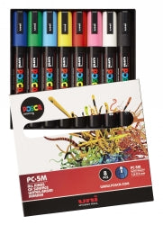 POSCA PC5M 2.5mm Bullet Tip Asst Colours pk8