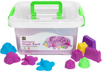 Sensory Magic Sand with Moulds 2kg Tub - Purple
