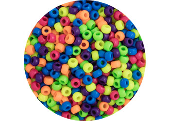 Pony Beads Neon Multi Mix 1600pc