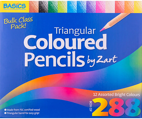 Basics Triangular Colour Pencils 288’s