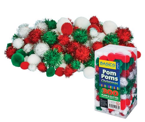 Pom Poms Christmas Asst 300’s