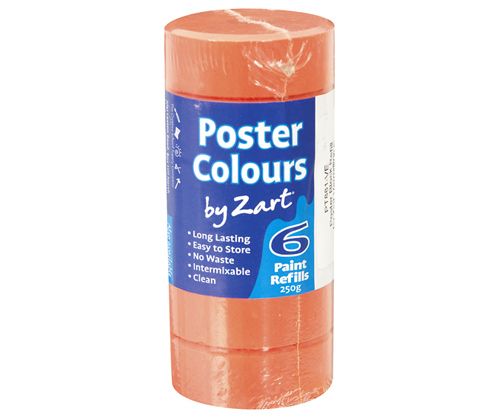 Poster Colours Paint Bocks Thick Set - Refill 6’s Vermillion