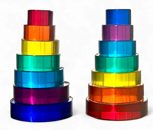 Papoose Lucite Rainbow Discs Hot-Cool/14pc