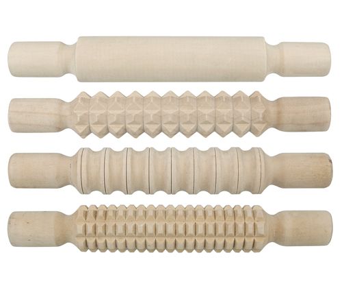 Zart-Pattern Rolling Pins Wooden 4’s