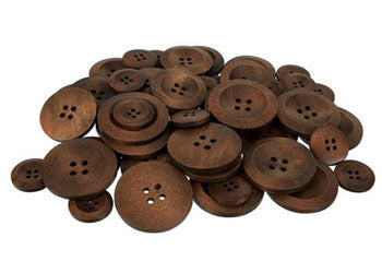Wooden Buttons Asst 50's
