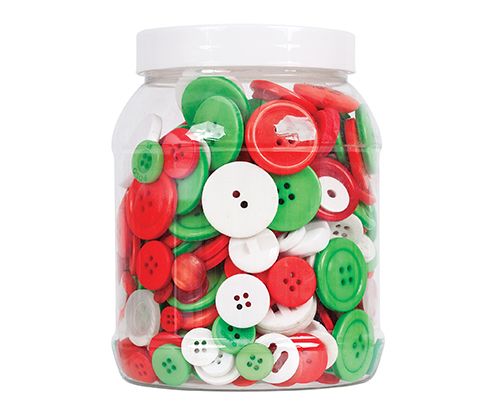 Basics Buttons Xmas 600g approx. 1400pcs