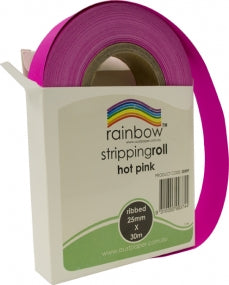 RAINBOW Stripping Roll Ribbed 25mm X 30m Assorted colours