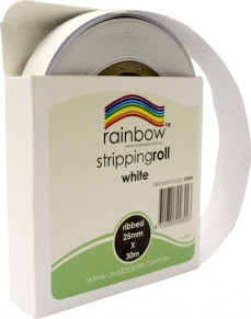 RAINBOW Stripping Roll Ribbed 25mm X 30m Assorted colours