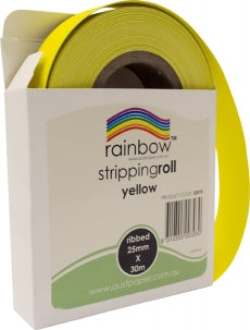 RAINBOW Stripping Roll Ribbed 25mm X 30m Assorted colours