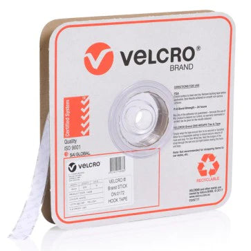 Velcro Roll-Hooks 25mm x 25m White