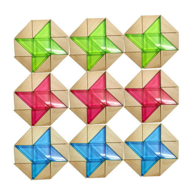 Papoose-Lucite Large Triangles/24pc