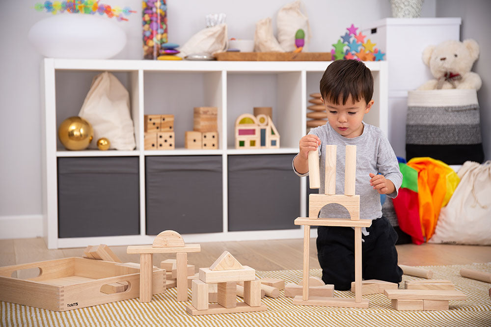 Natural Wooden Jumbo Block Set 54pcs