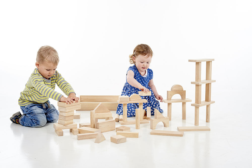 Natural Wooden Jumbo Block Set 54pcs