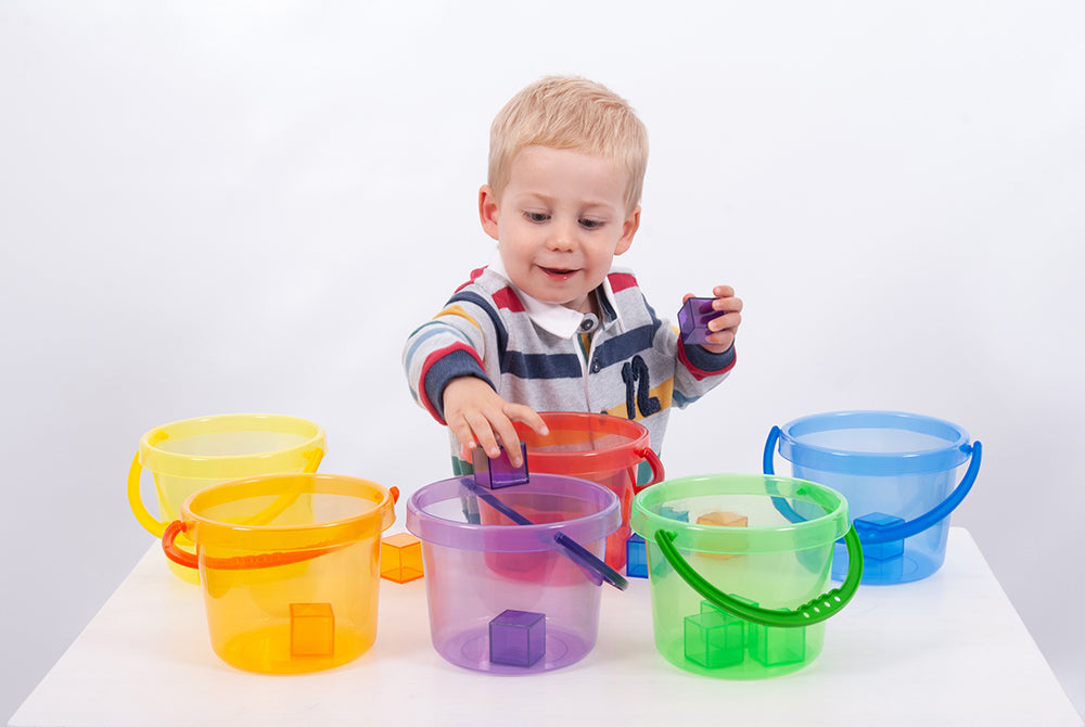 Translucent Colour Bucket Set - 6pk