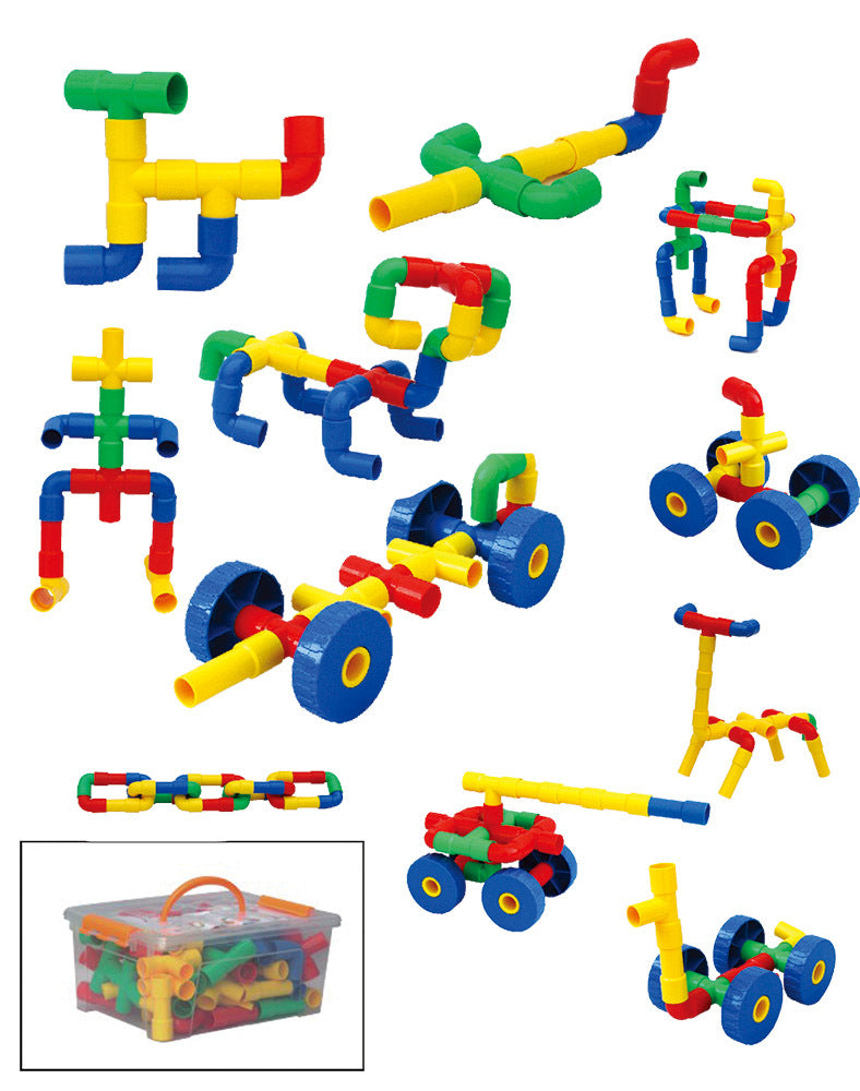 Billy Kidz Construction Set - Pipe Tubes 128pcs