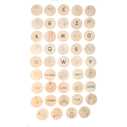 Freckled Frog- Sign Language Wooden Disks