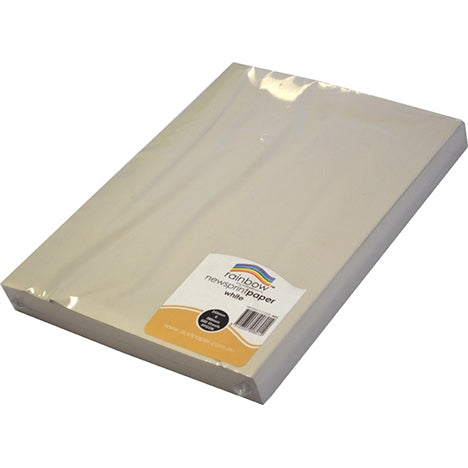 RAINBOW Newsprint Paper white 255mm X 380mm 45gsm 500pk