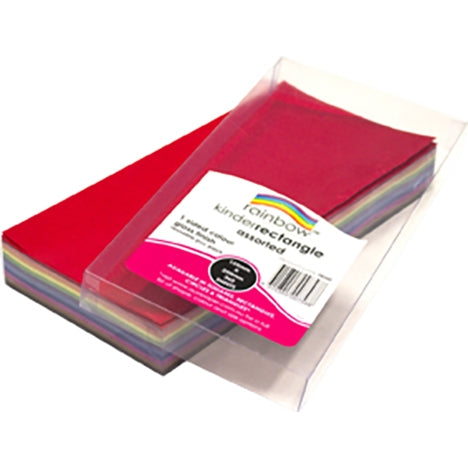 RAINBOW Gloss Rectangle Assorted Colours 125 X 250mm 360pk