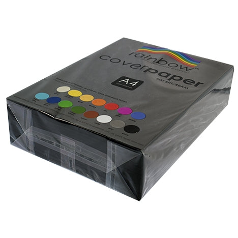 RAINBOW Cover Paper A4 Black 500pk