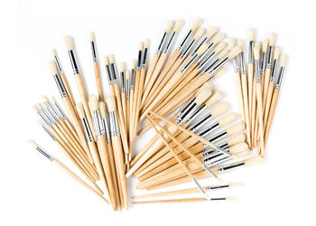 EC Hog Hair Brushes Medium Round School-60pk