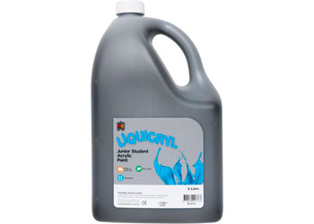 EC Liquicryl Junior Student Acrylic Paint - Black 5lt