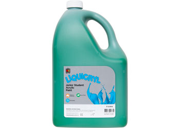 EC Liquicryl Junior Student Acrylic Paint - Brilliant Green 5lt