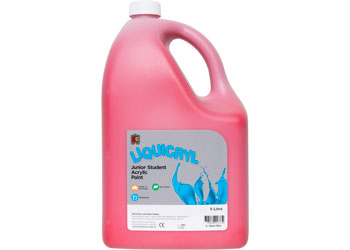 EC Liquicryl Junior Student Acrylic Paint - Brilliant Red 5LT