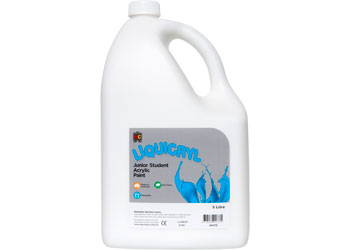 EC Liquicryl Junior Student Acrylic Paint - White 5lt