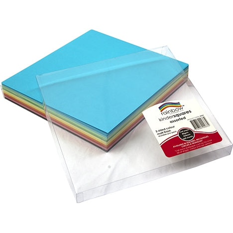 RAINBOW Matt Paper Squares Assorted Colours 80 GSM 360pk