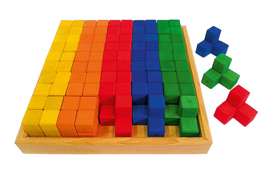 Bauspiel Corner Blocks Coloured 50 pcs